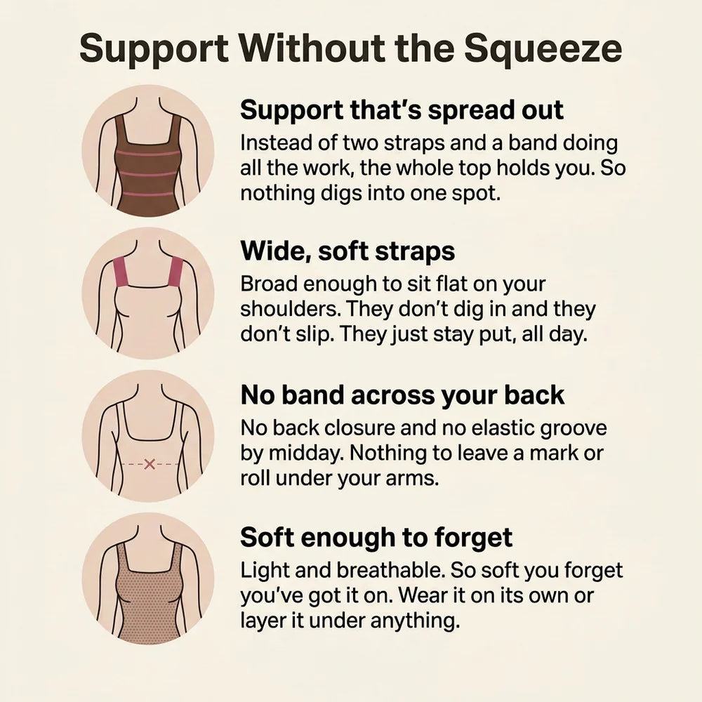 Smooth, Supported, and Completely Bra-Free From Morning to Night