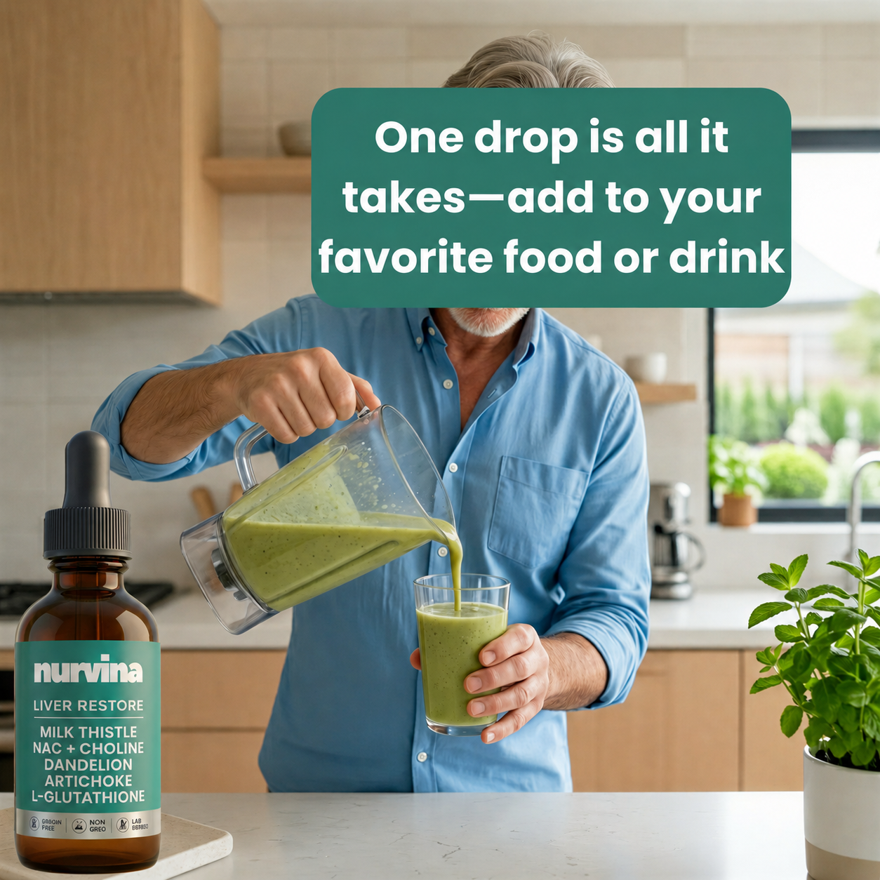 Complete Liver Support in a Single Daily Drop With NURVINA Liver Restore