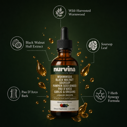Nurvina Wormwood Drops — Debloat and Reset Your Gut, Naturally